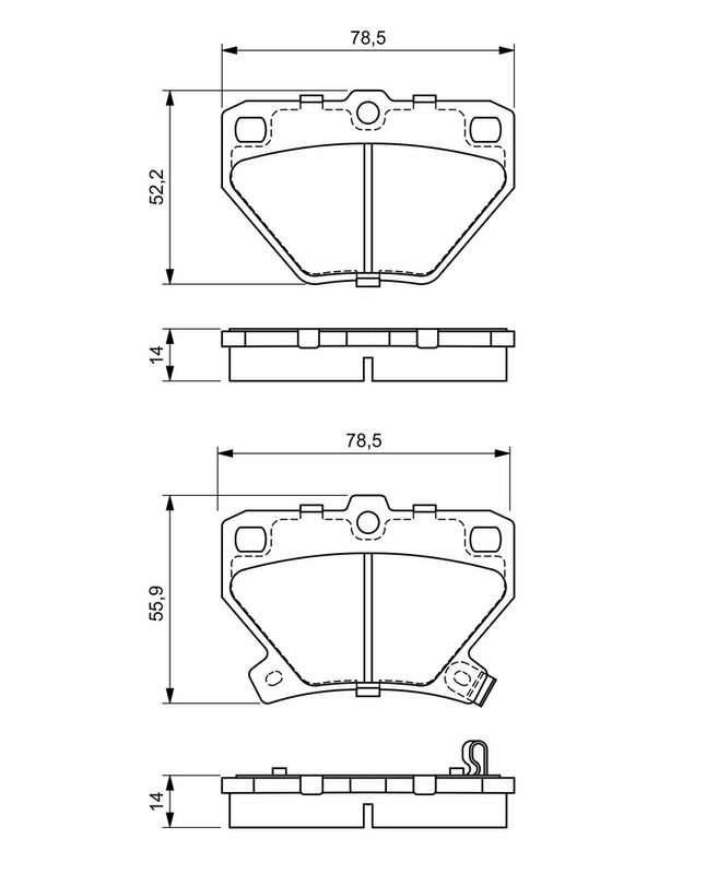 BOSCH Plaquettes de frein à disque 0 986 424 630