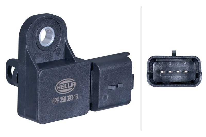 HELLA Sensor, boost pressure 6PP 358 393-131