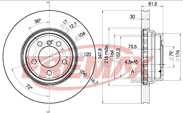 FREMAX BD-0267 Stabdžių diskas