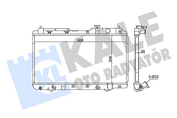 KALE HOND радиатор охлаждения CR-V I 2.0 95-