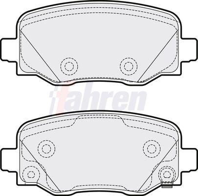Fahren Brake Pad Set, disc brake FBP3751