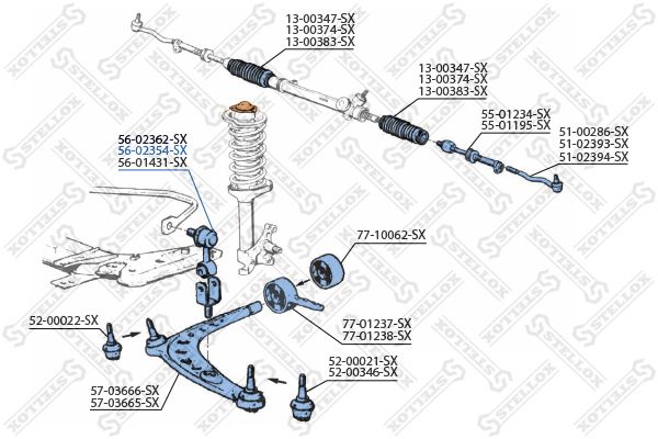 STELLOX 56-02354-SX Link/Coupling Rod, stabiliser bar