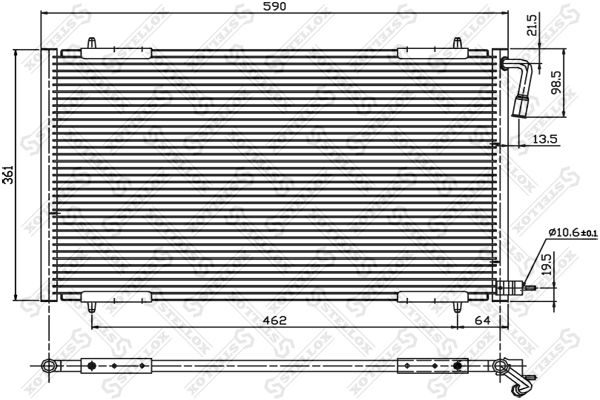 STELLOX kondenzátor, klíma 10-45002-SX