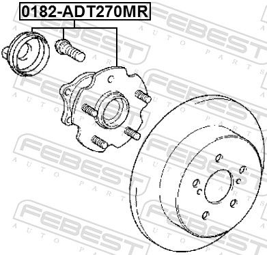 Маточина колеса, Febest 0182-ADT270MR