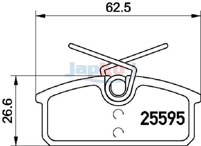 JAPKO 510705 - Brake Pad Set, disc brake