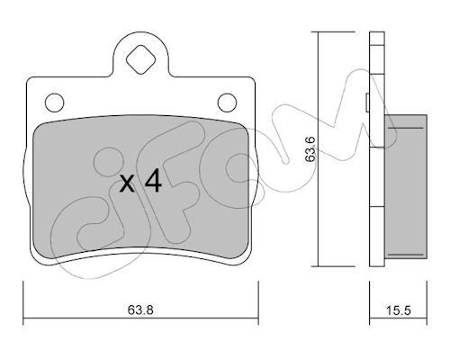 Set placute frana,frana disc 822-255-0 CIFAM