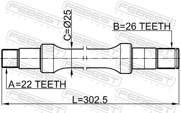 FEBEST 0712-SX4R Drive Shaft