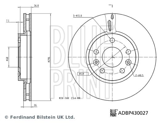 Гальмівний диск, Blue Print ADBP430027