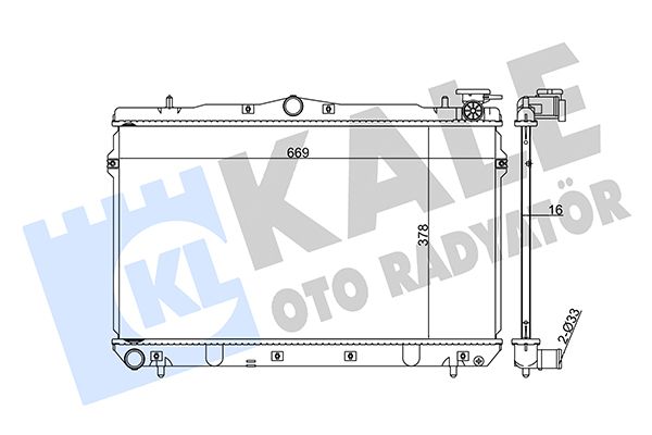 KALE HYUNDAI Радиатор охолодження Coupe,Lantra II 1.5/2.0 96-