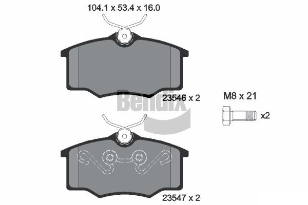 BENDIX Braking fékbetétkészlet, tárcsafék BPD2008