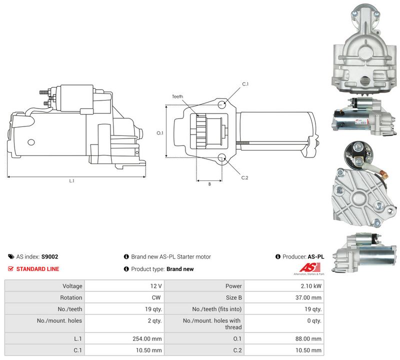Starter, AS-PL S9002