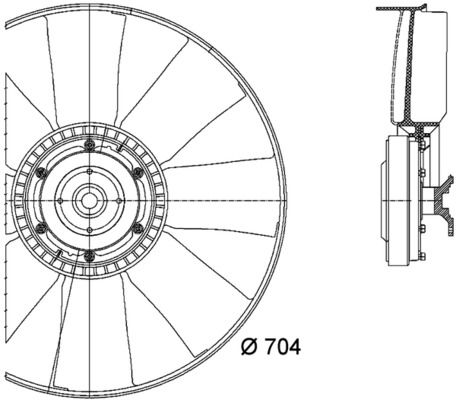 MAHLE CFF 415 000P Fan, engine cooling