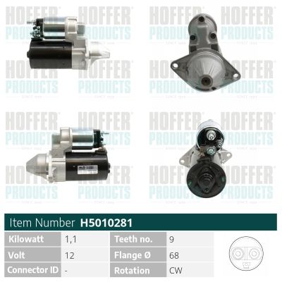 STARTER HOFFER H5010281