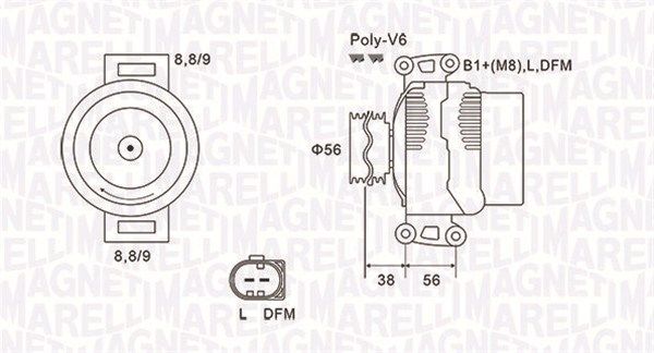 MAGNETI MARELLI generátor 063731754010