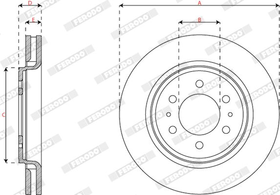 FERODO DDF2363C-1 Brake Disc