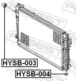 Опора, радіатор, Febest HYSB-004