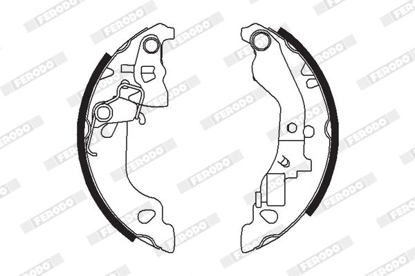 Комплект гальмівних колодок, Ferodo FSB602