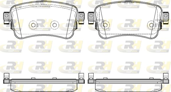 Комплект гальмівних накладок, дискове гальмо, Roadhouse 21720.00