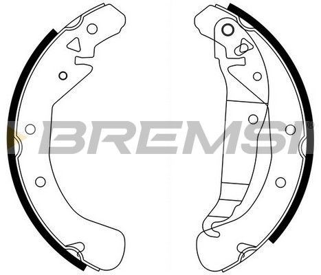 Комплект гальмівних колодок, Bremsi GF0358