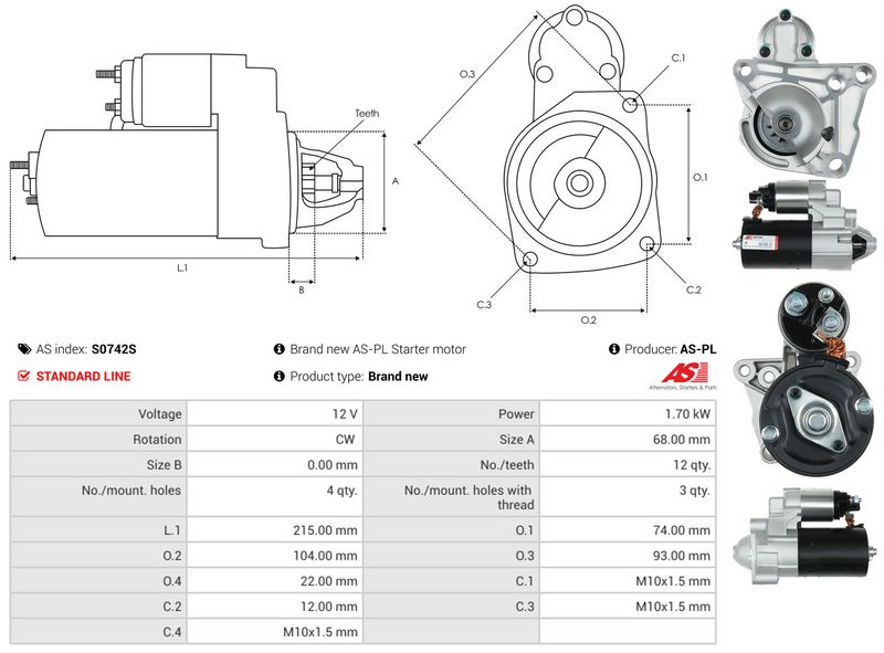 AS-PL S0742S Starter