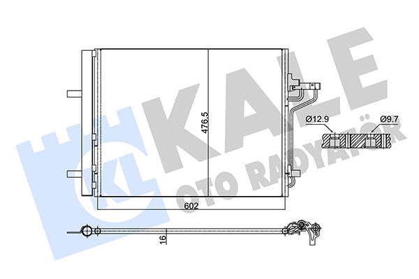 KALE FORD Радиатор кондиционера конденсатор с осушителем C-Max II, Focus III 10-