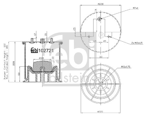 FEBI BILSTEIN rugótömb, légrugózás 102721