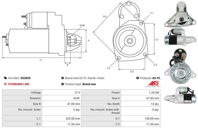 AS-PL S5282S Starter
