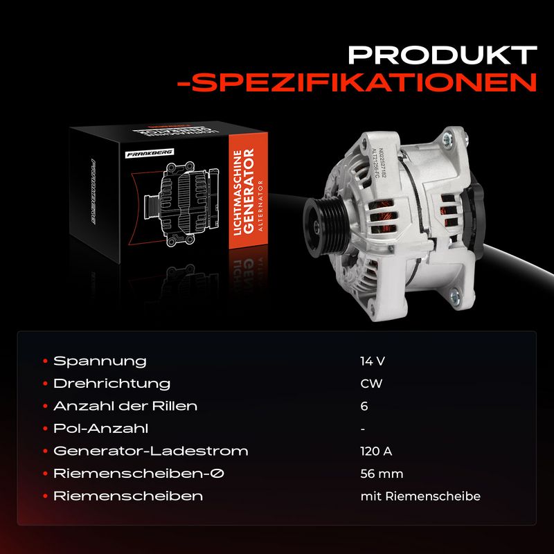 Frankberg 5481FB0061568 Alternator