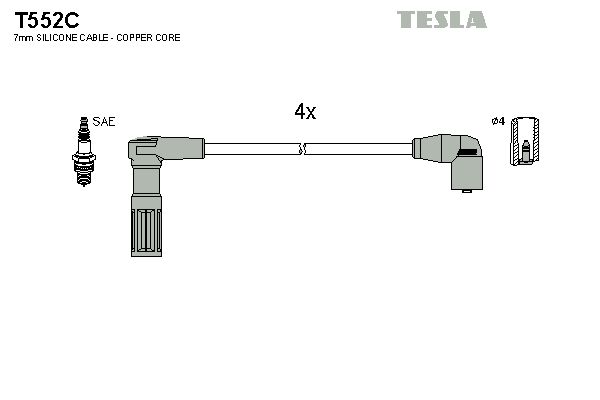 Комплект проводів високої напруги, Tesla T552C