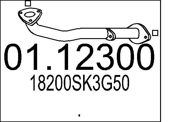 MTS kipufogócső 01.12300