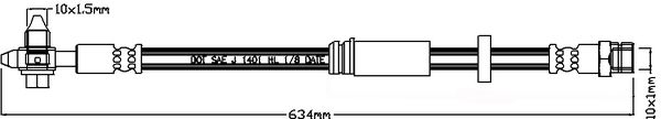 JURATEK fékcső JBH1144