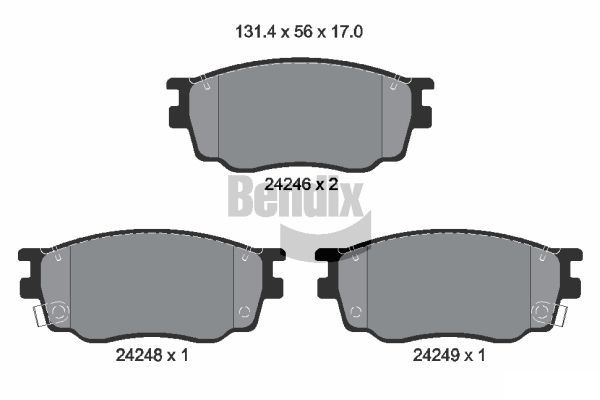 BENDIX Braking fékbetétkészlet, tárcsafék BPD2113