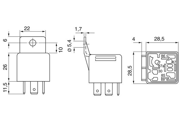 BOSCH 0 332 209 207 Relay, main current