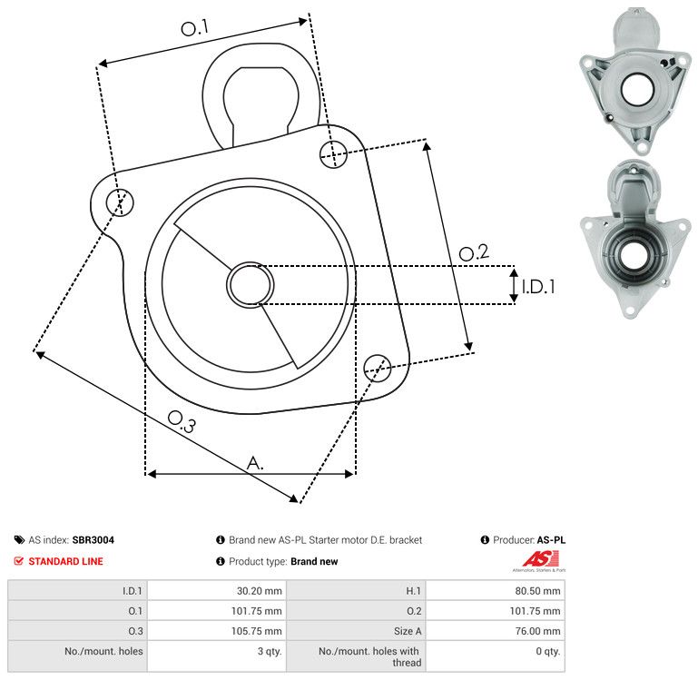 AS-PL SBR3004 Starter Lid, carburettor