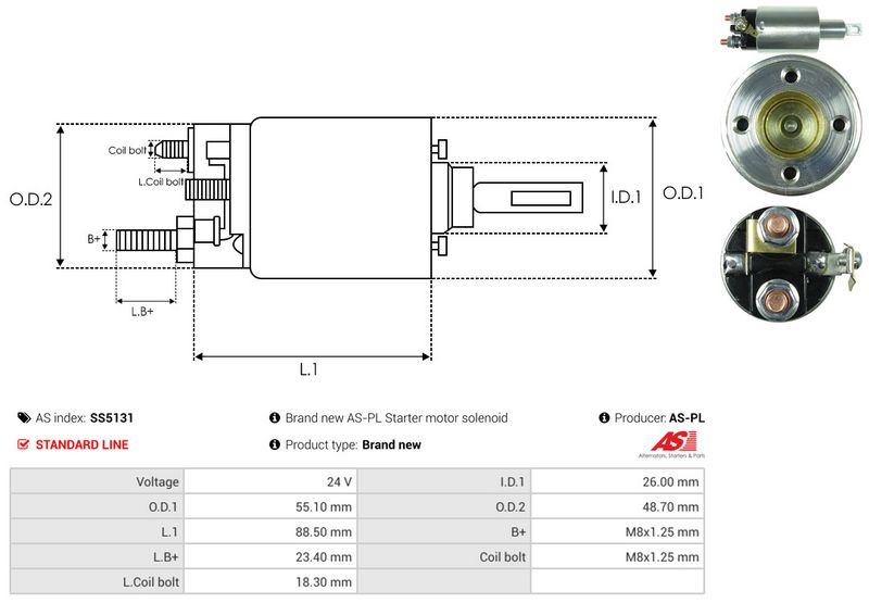 AS-PL SS5131 Solenoid Switch, starter