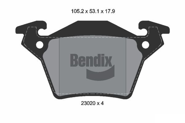 BENDIX Braking fékbetétkészlet, tárcsafék BPD1904