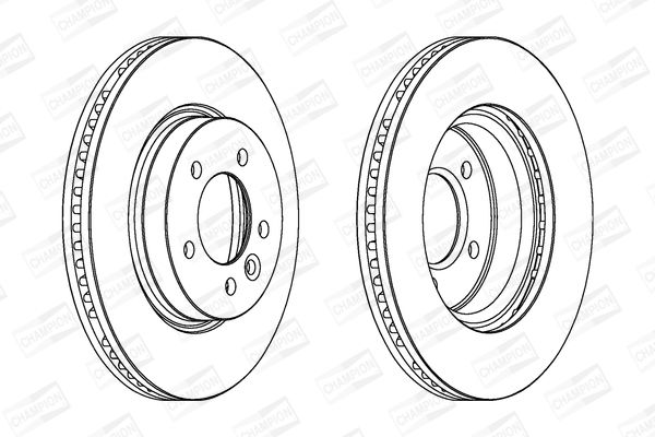 CHAMPION LANDROVER диск гальмівний передній Discovery 04-