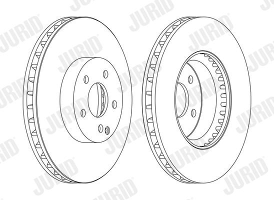 Гальмівний диск передній Mercedes C-Class (W204, S204) E-Class (W212, S212, C207, A207), SLK (R172) Jurid 562647JC1