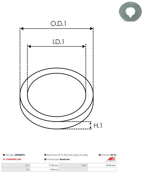 AS-PL ARS0087S Repair Set, alternator