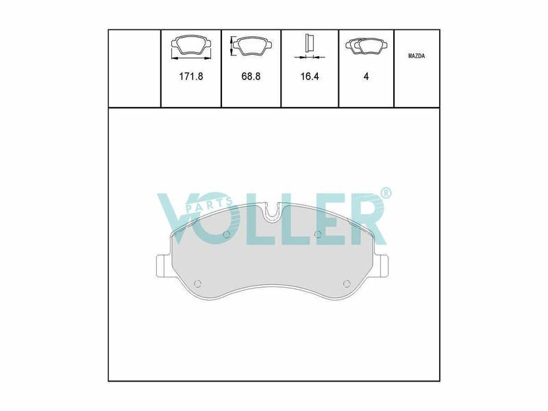 VOLLER PARTS VOL-BP1352 - Brake Pad Set, disc brake