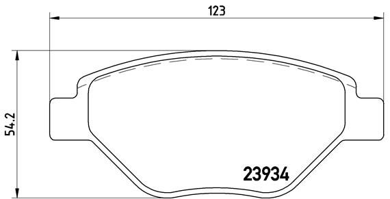 Комплект гальмівних накладок, дискове гальмо, Brembo P68031