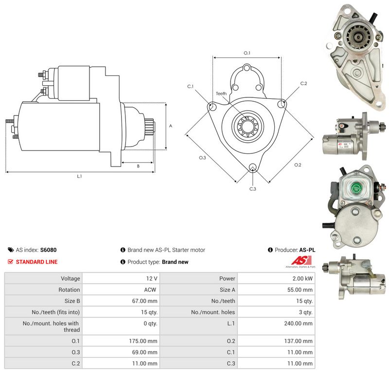 Starter, AS-PL S6080