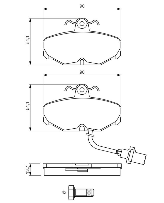 BOSCH 0986469820 Diskinių stabdžių kaladėlių komplektas
