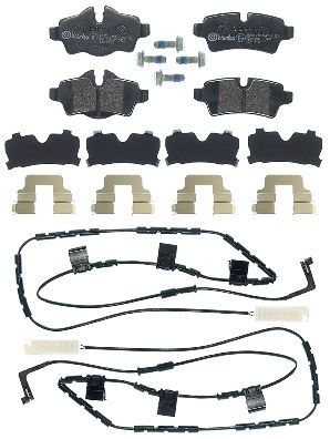 Комплект гальмівних накладок, дискове гальмо, Brembo P06103