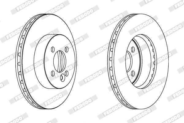 FERODO Disque de frein DDF1617