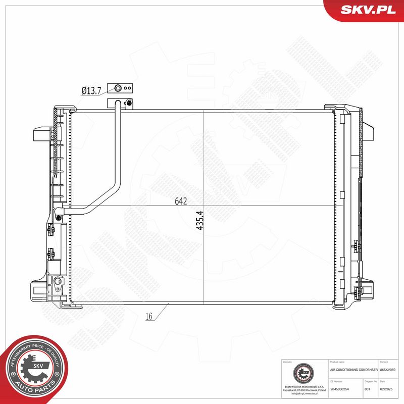 Kondensaator, kliimaseade, ESEN SKV 86SKV059