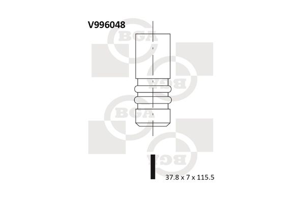 Випускний клапан, Bg Automotive V996048