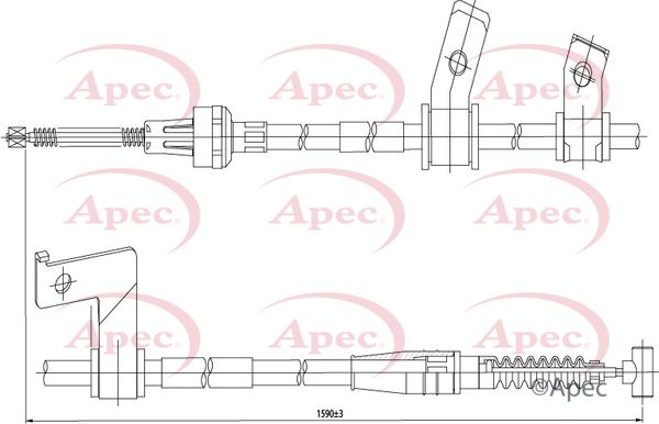 APEC Cable Pull, parking brake CAB1427