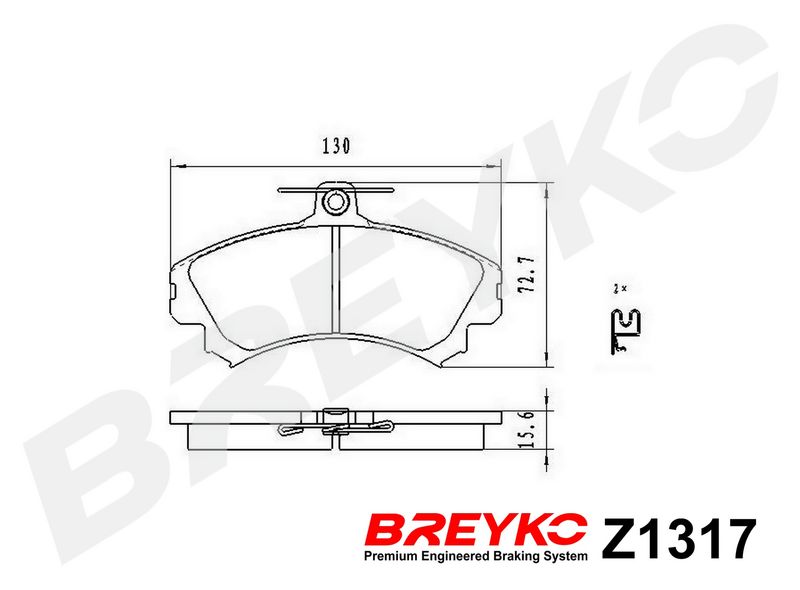 DAVID VASCO Z1317 Brake Pad Set, disc brake