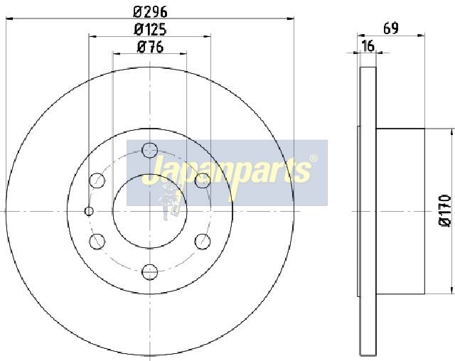 JAPANPARTS Stabdžių diskas